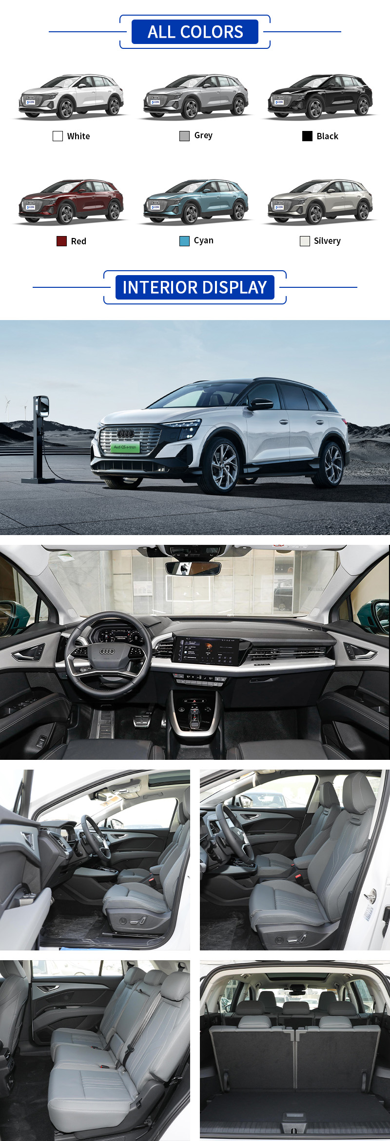 SAIC Audi Q5 E-tron All Colors,SAIC Audi Q5 E-tron All Interior Display